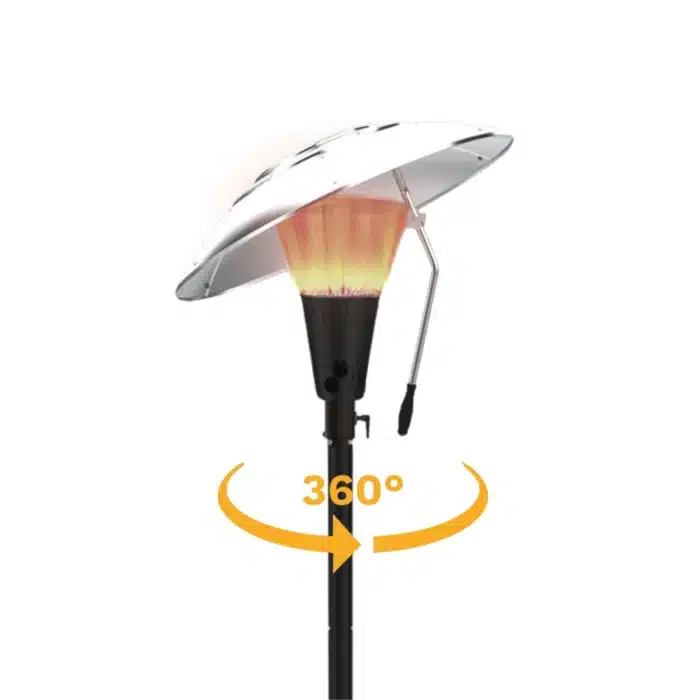 terrasvarmare sahara fokus 13kw svart illustration roterande brannare