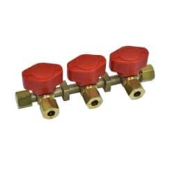 Avstängningsventil 3-vägs Gasol 8mm