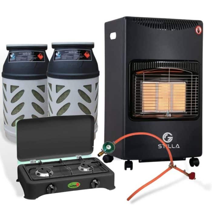 Krispaket gasolkamin stilla med parker 2 lågig gasolkök