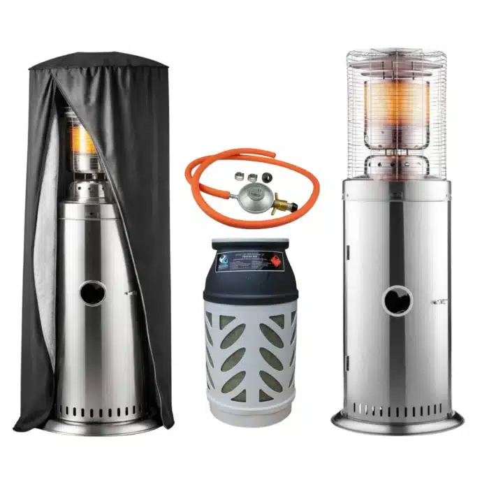 paketpris terrasvarmare area rostfri med gasoltub