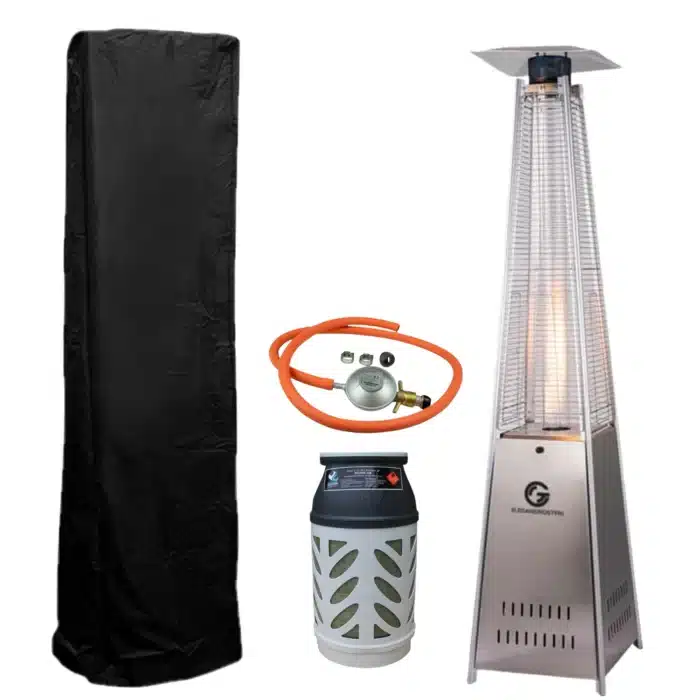 paketpris terrasvarmare elegans rostfri med gasoltub