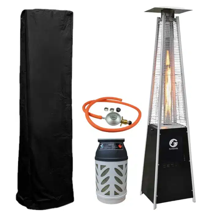 paketpris terrasvarmare elegans svart med gasoltub