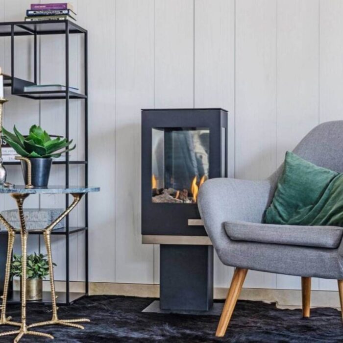 Etanolkamin Apartment 1 placerad i vardagsrum