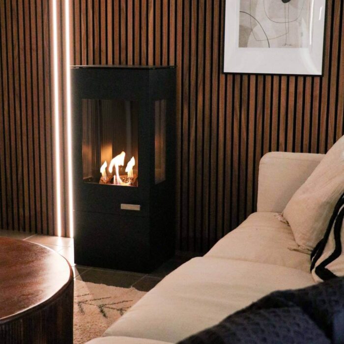 Etanolkamin Apartment Allerum i vardagsrum