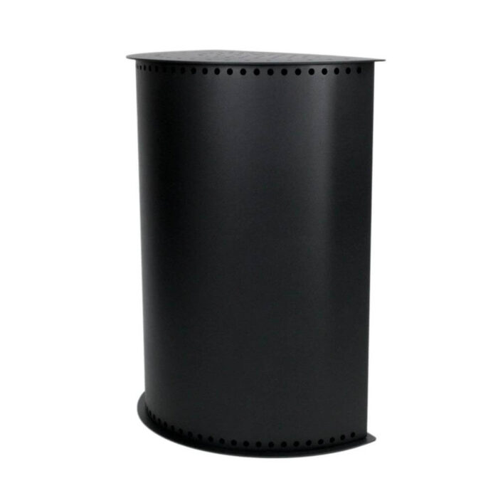 Fristående etanolkamin Carson i svart bakifrån