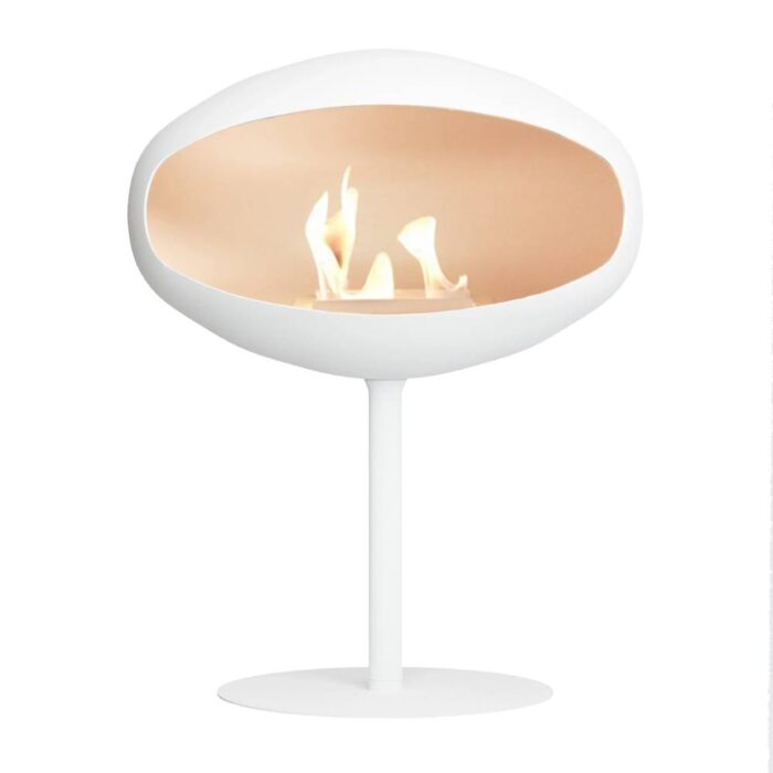 Etanolkamin Pedestal från Cocoon Fires i vit