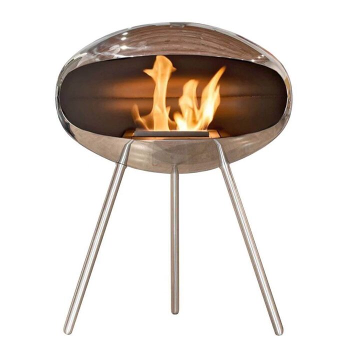 Etanolkamin Terra från Cocoon Fires i polerat stål
