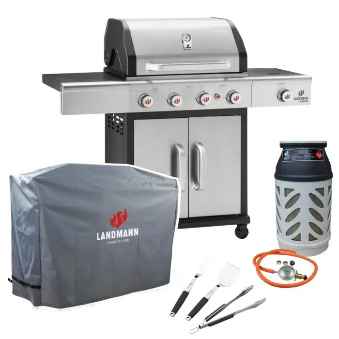 paketpris landmann gasolgril triton cook 4 1 rastfritt stal