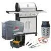 paketpris landmann gasolgril triton svart 4 0 flexx rostfritt stal med airfryer