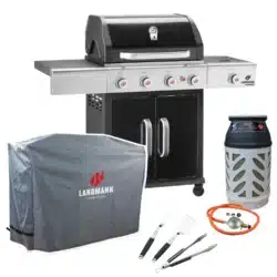 Paketpris Gasolgrill Landmann Triton 4.1 MaxX Svart