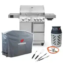 Paketpris Gasolgrill Landmann Cool Steel 4.1 maxX