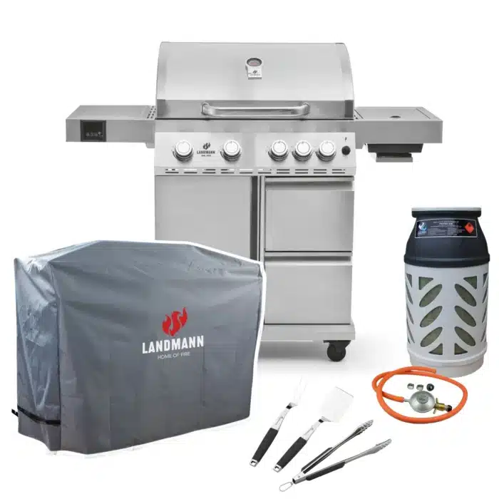 paketpris landmann gasolgrill cool rostfritt stal 4 1 maxx