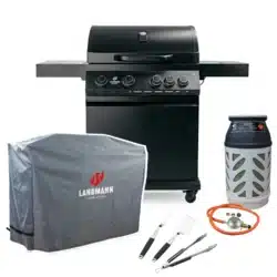 Paketpris Gasolgrill Landmann Cool Black Classic 4.1